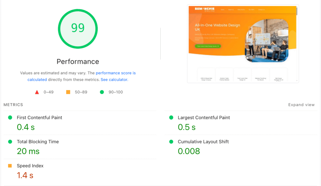 pagespeed
